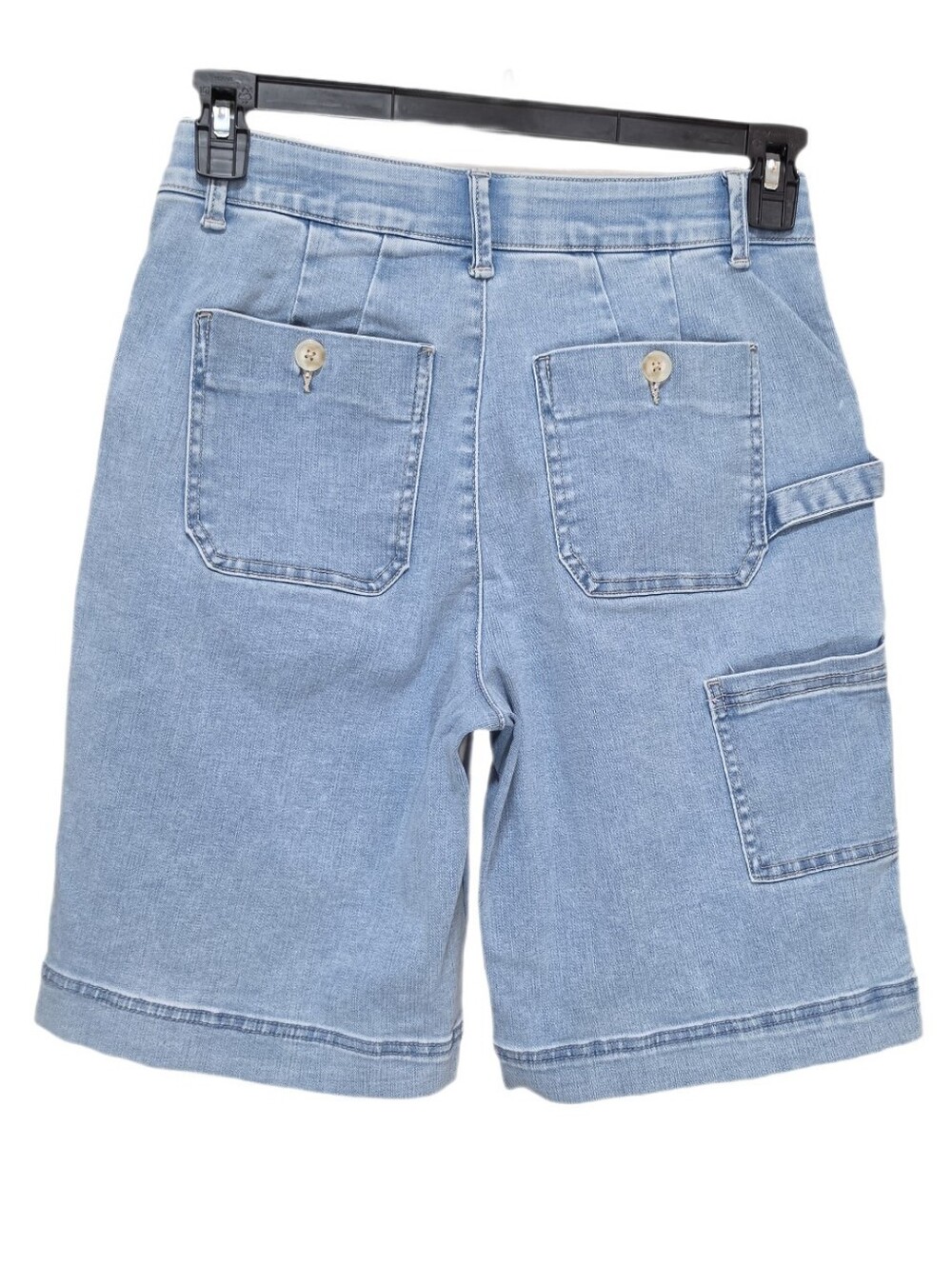 Democracy Carpenter Bermuda Denim Shorts Sailor Pockets Skyrise Ab Solution 4 - Picture 8 of 10